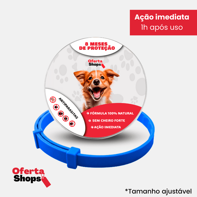 SafePet - Colar Anti Parasitas Premium [8 meses de proteção]